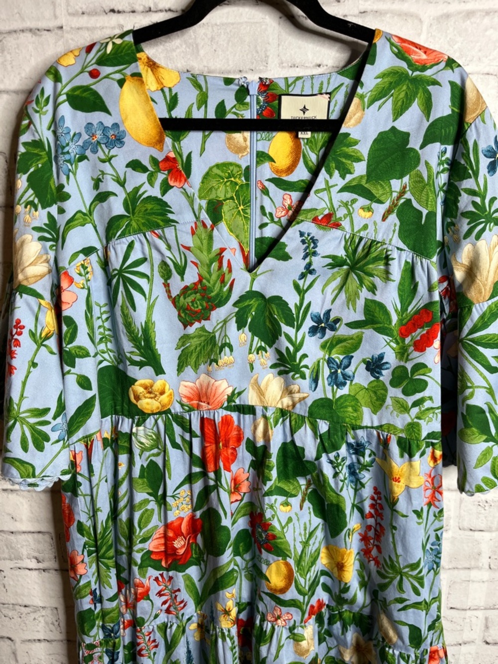 Tuckernuck blue blooming botanicals ginger floral maxi dress - Picture 3 of 11